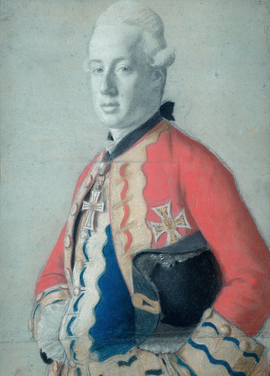 Portret van aartshertog Maximiliaan Franz van Oostenrijk (1756-1801), later aartsbisschop en keurvorst van Keulen en prins bisschop van Münster door Jean Étienne Liotard