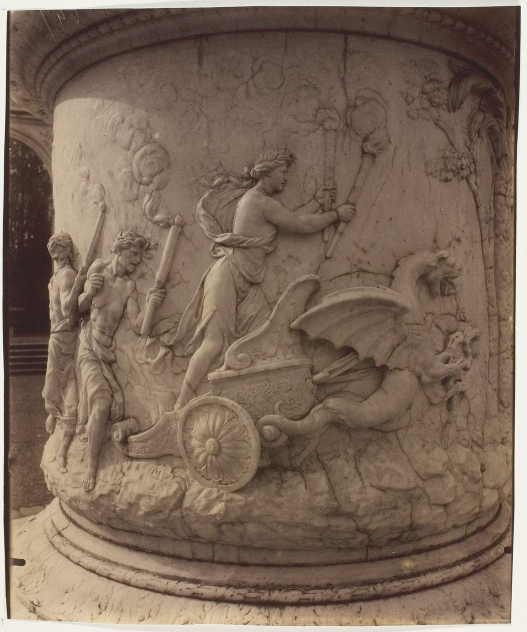 Versailles, Ontvoering van Proserpine door Pluto door Girardon, (detail) door Jean Eugène Auguste Atget