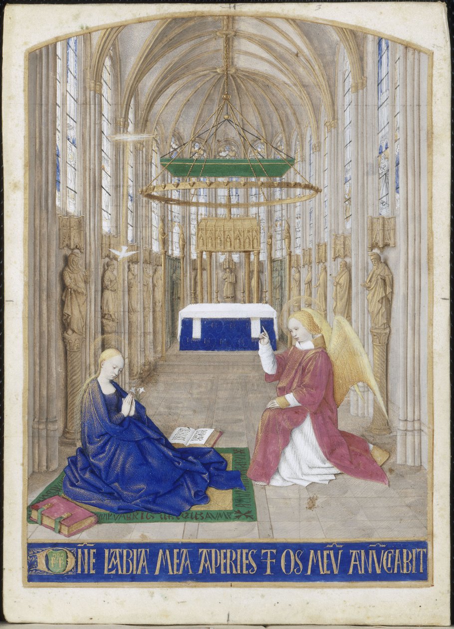 De Annunciatie Uren van Étienne Chevalier door Jean Fouquet