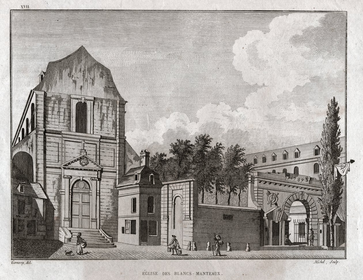 Kerk van Blancs Coats, Parijs door Jean Francois Garneray