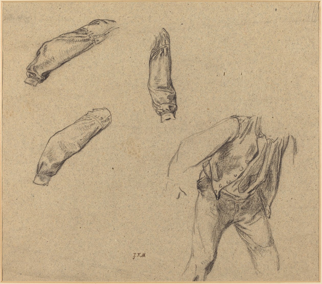 Kostuumstudies door Jean-Francois Millet