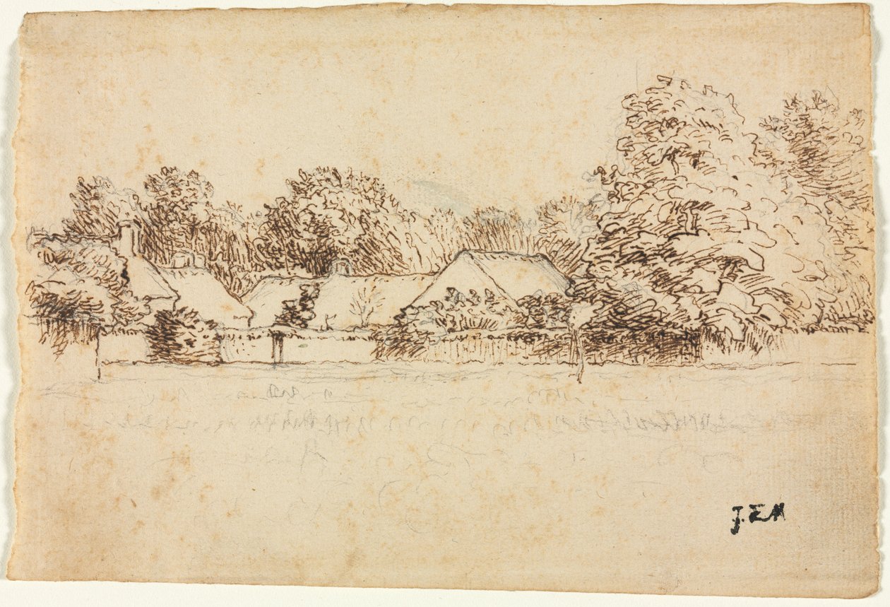 Huisjes door Jean Francois Millet