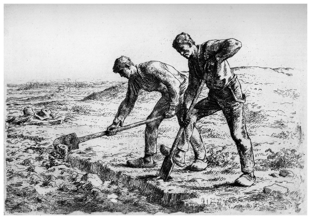 Gravers, ca. 1835-1875, 1924 door Jean Francois Millet