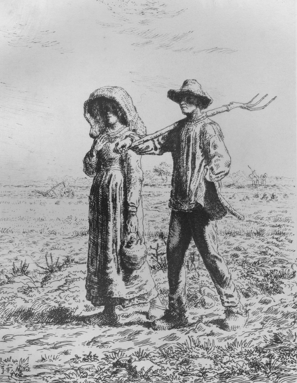 Le Départ Pour Le Travail door Jean Francois Millet