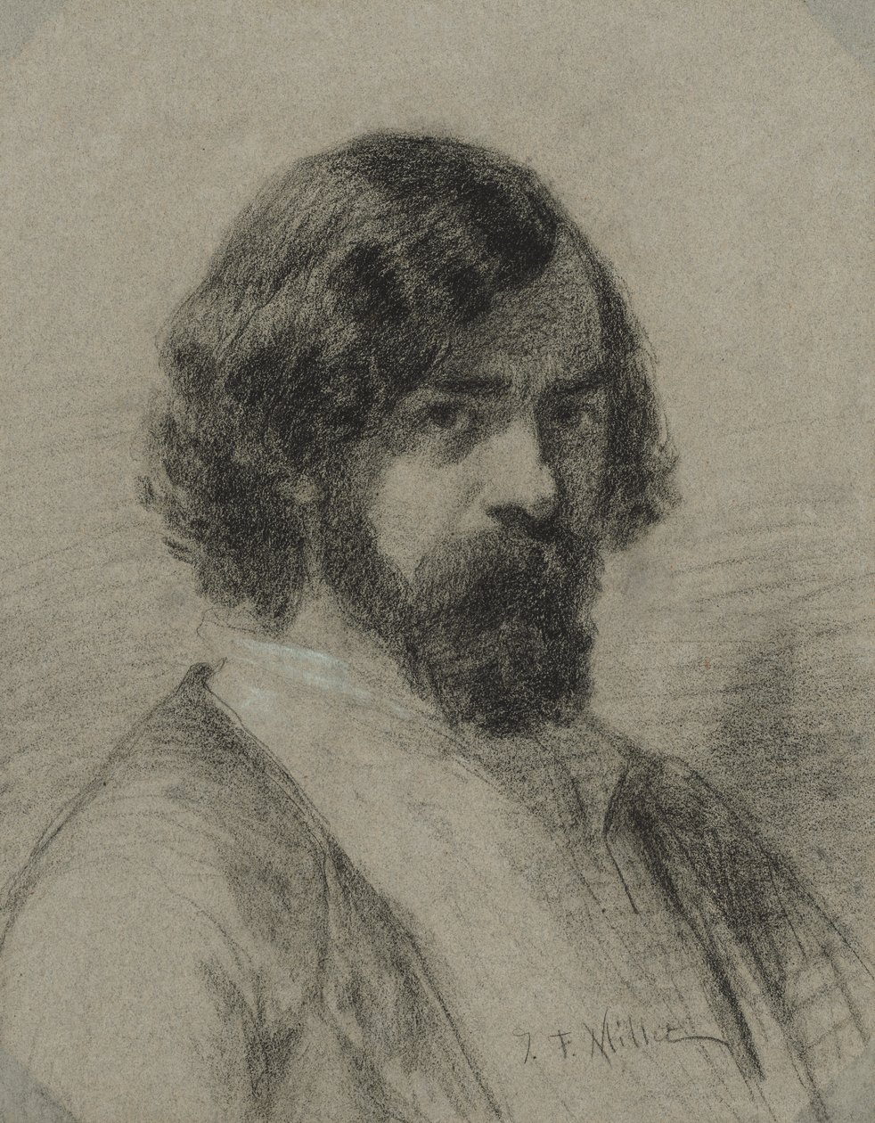 Portret van Narcisse Virgile Diaz de la Peña, 1848 door Jean Francois Millet