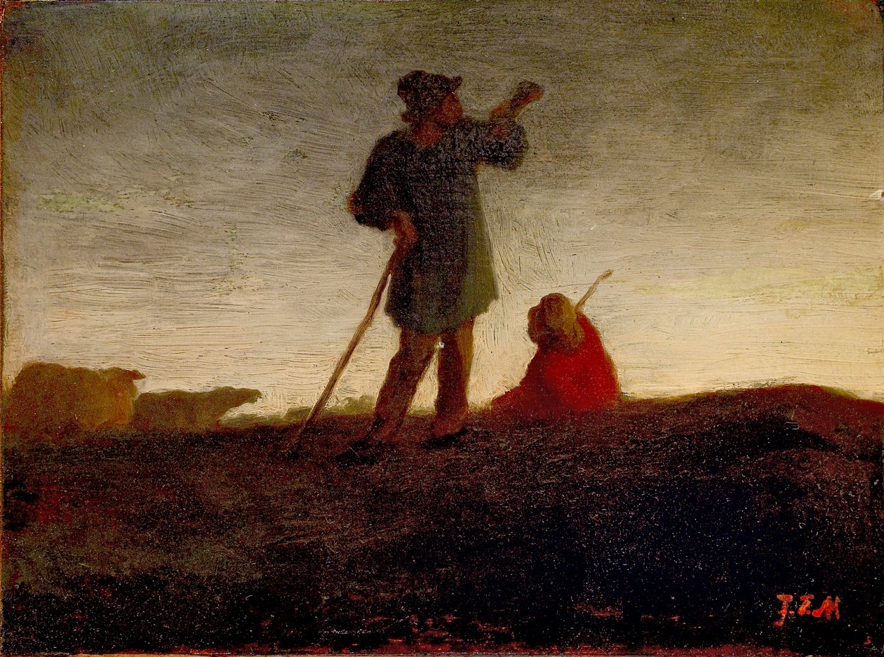 De kudde terugroepen door Jean-Francois Millet