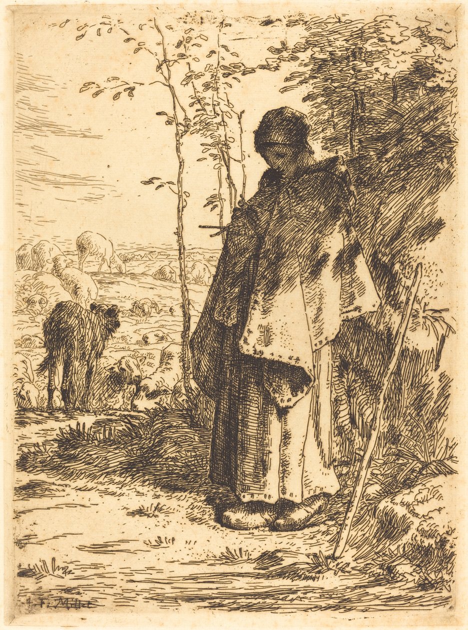 De Grote Herderin door Jean Francois Millet