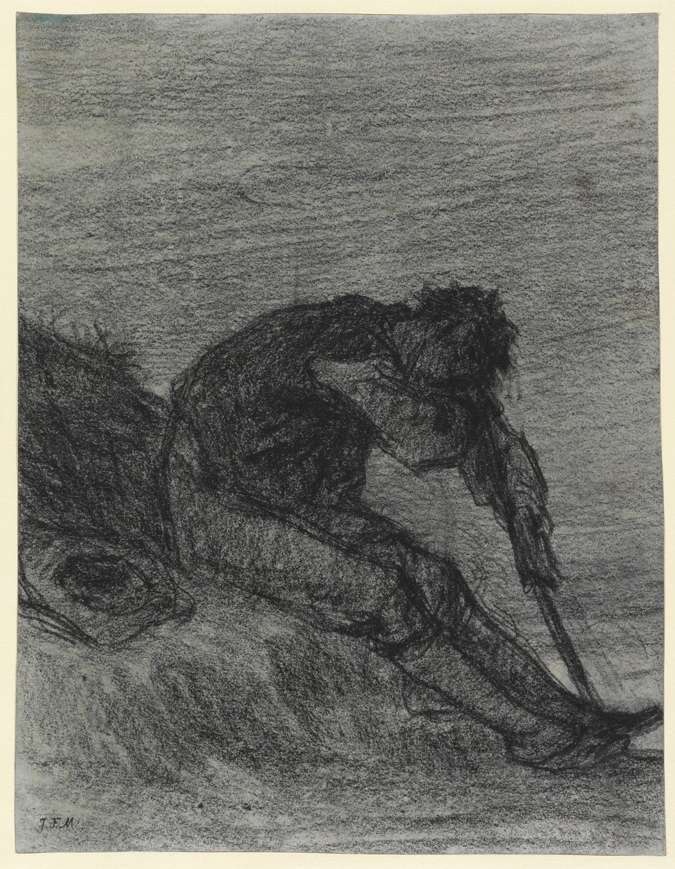 De Vermoeide Hooimaker door Jean-Francois Millet