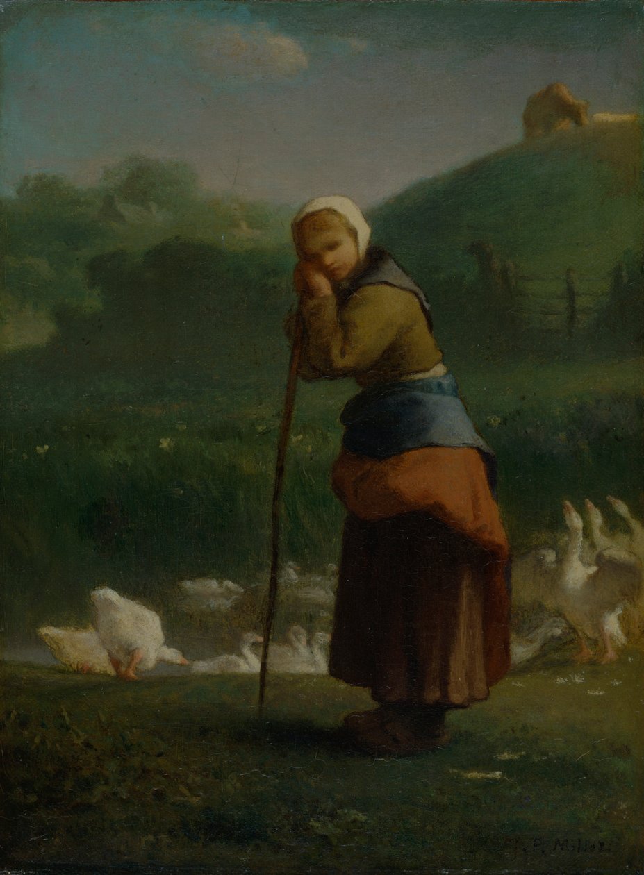Het ganzenmeisje van Gruchy, 1854-6 door Jean Francois Millet