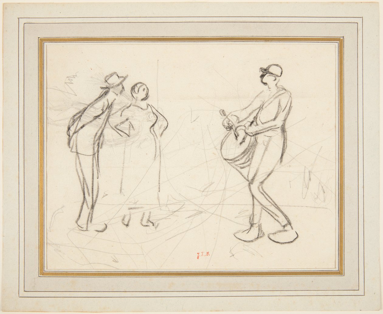 Drie Figuren door Jean Francois Millet