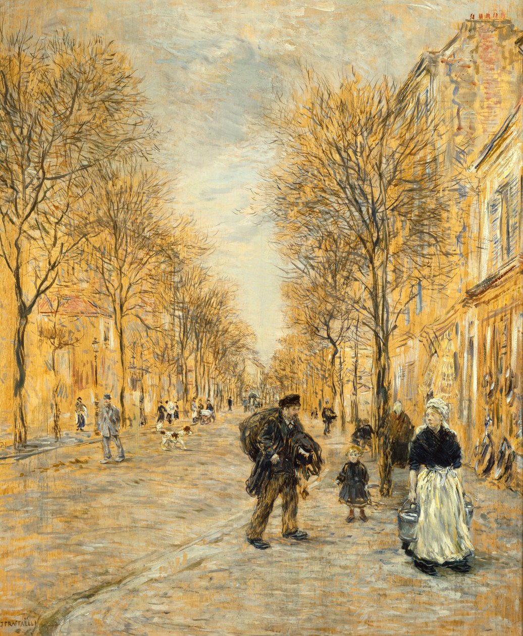 A Street in Asnieres door Jean Francois Raffaelli
