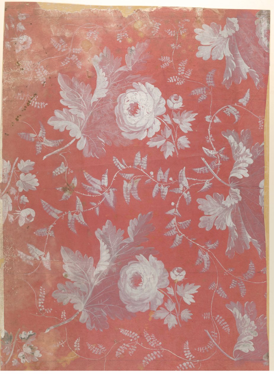 Ontwerp voor zijden patroon, ca. 1780-1825 door Jean François Bony.