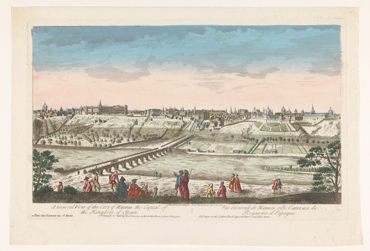 Gezicht op de stad Madrid door Jean François Daumont