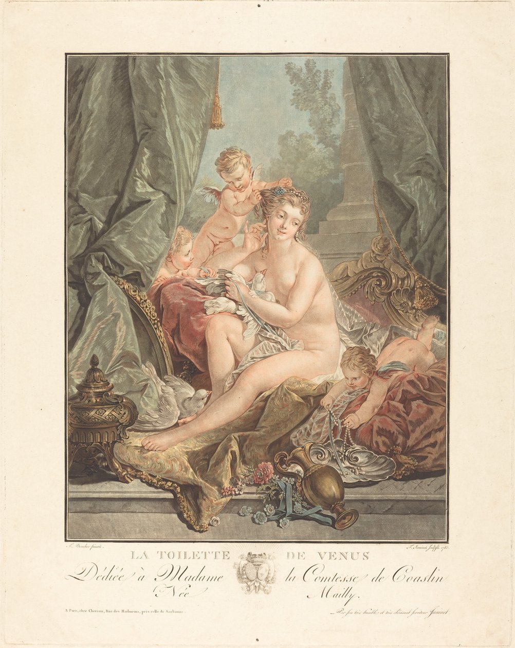 De toilet van Venus door Jean François Janinet after François Boucher