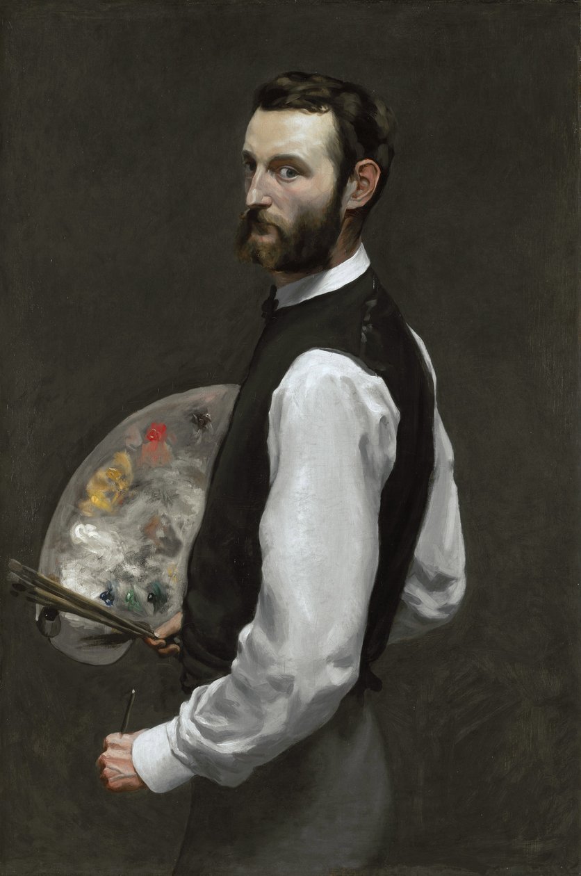 Zelfportret, 1865-66 door Jean Frederic Bazille