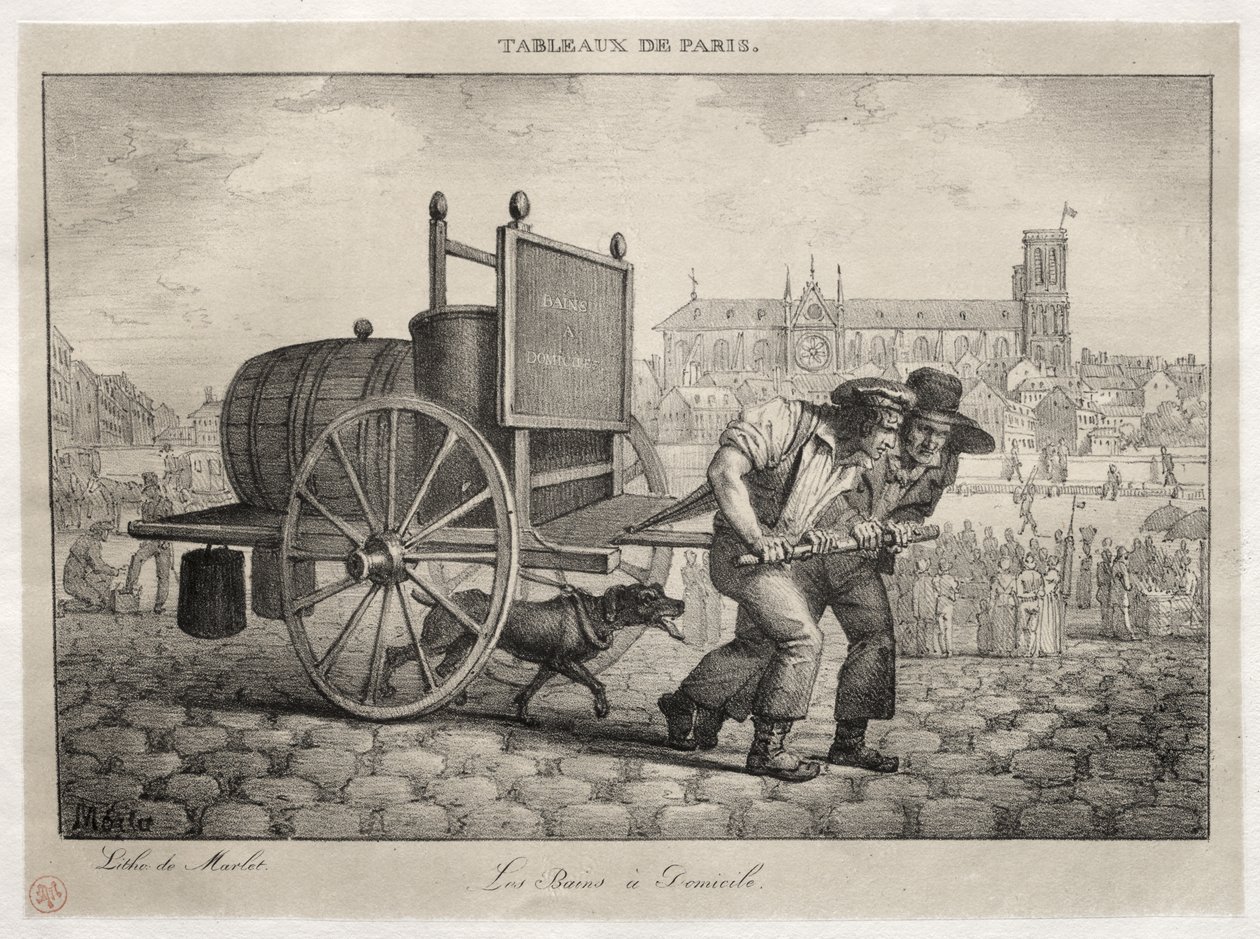 Scènes van Parijs: Baden Thuis door Jean Henri Marlet