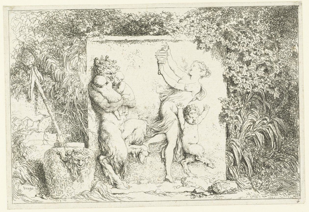 Dans van saters door Jean Honore Fragonard
