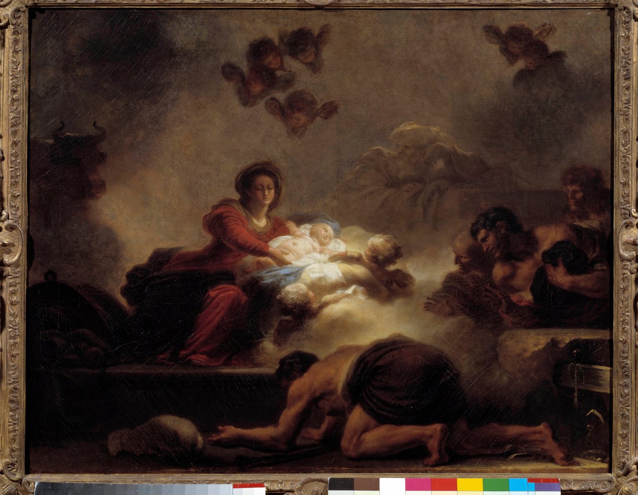 De aanbidding van de herders door Jean Honore Fragonard