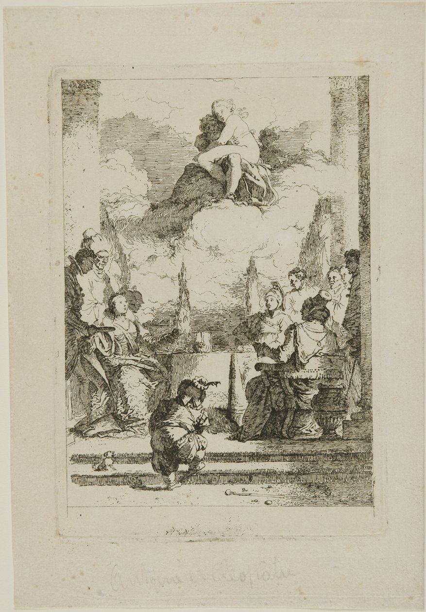 Het Feest van Anthony en Cleopatra door Jean Honore Fragonard