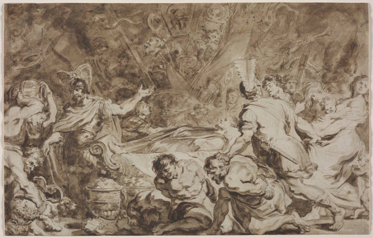De Begrafenis van Decius Mus door Jean Honore Fragonard