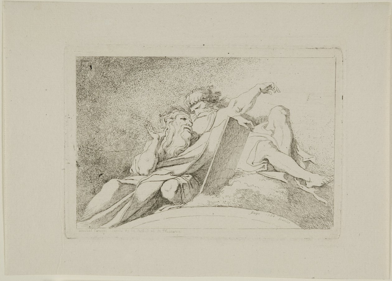 Twee profeten door Jean Honore Fragonard