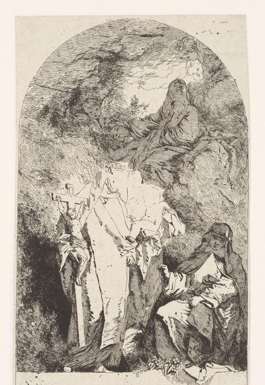 Verheerlijking van Maria door Jean Honore Fragonard