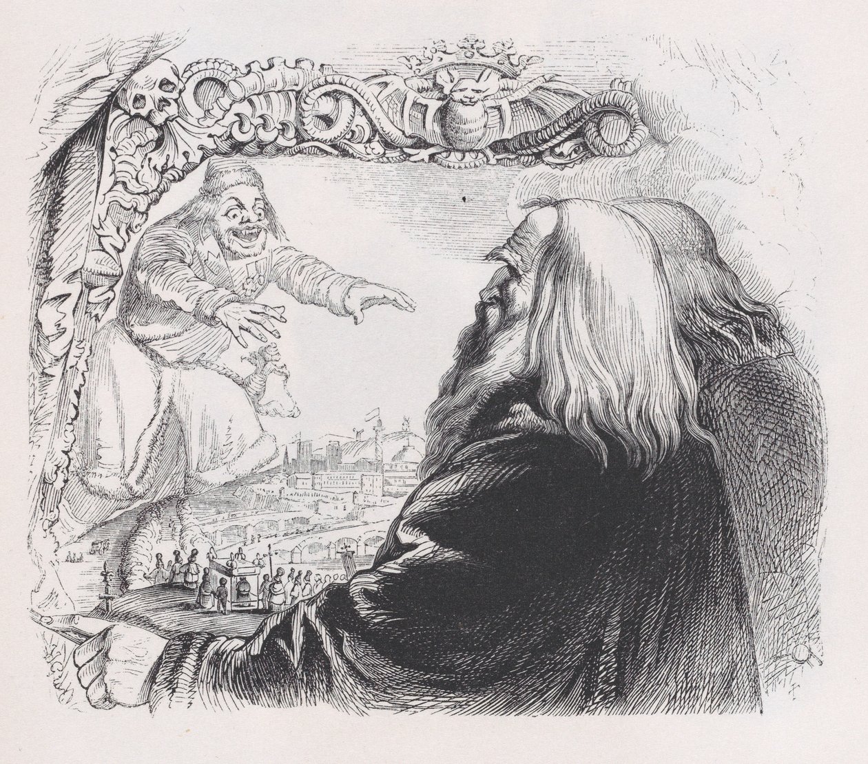 Oneindig klein uit Het volledige werk van Béranger, 1836 door Jean Ignace Isidore Gérard
