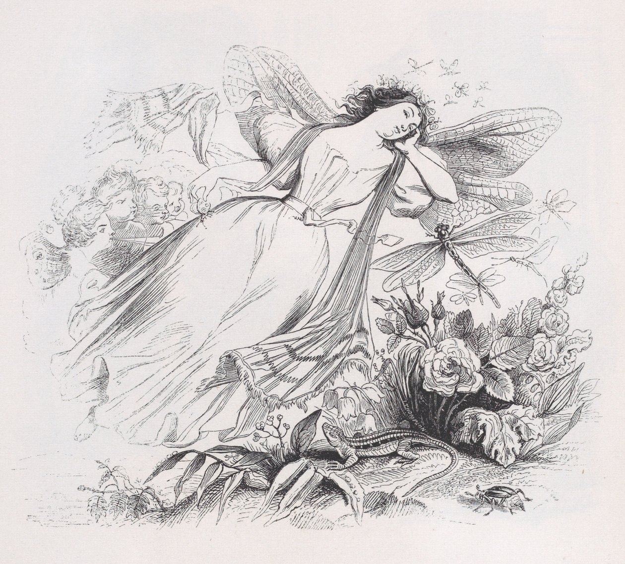 De Sylph uit De Volledige Werken van Béranger, 1836 door Jean Ignace Isidore Gérard