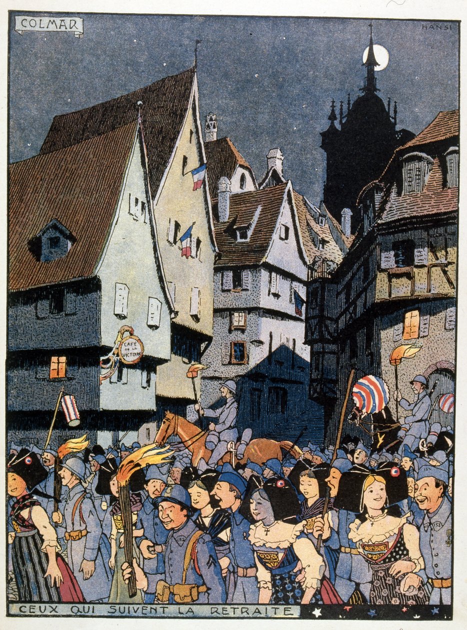 Franse vieringen ter gelegenheid van de terugkeer van de Elzas naar Frankrijk door Jean Jacques Waltz