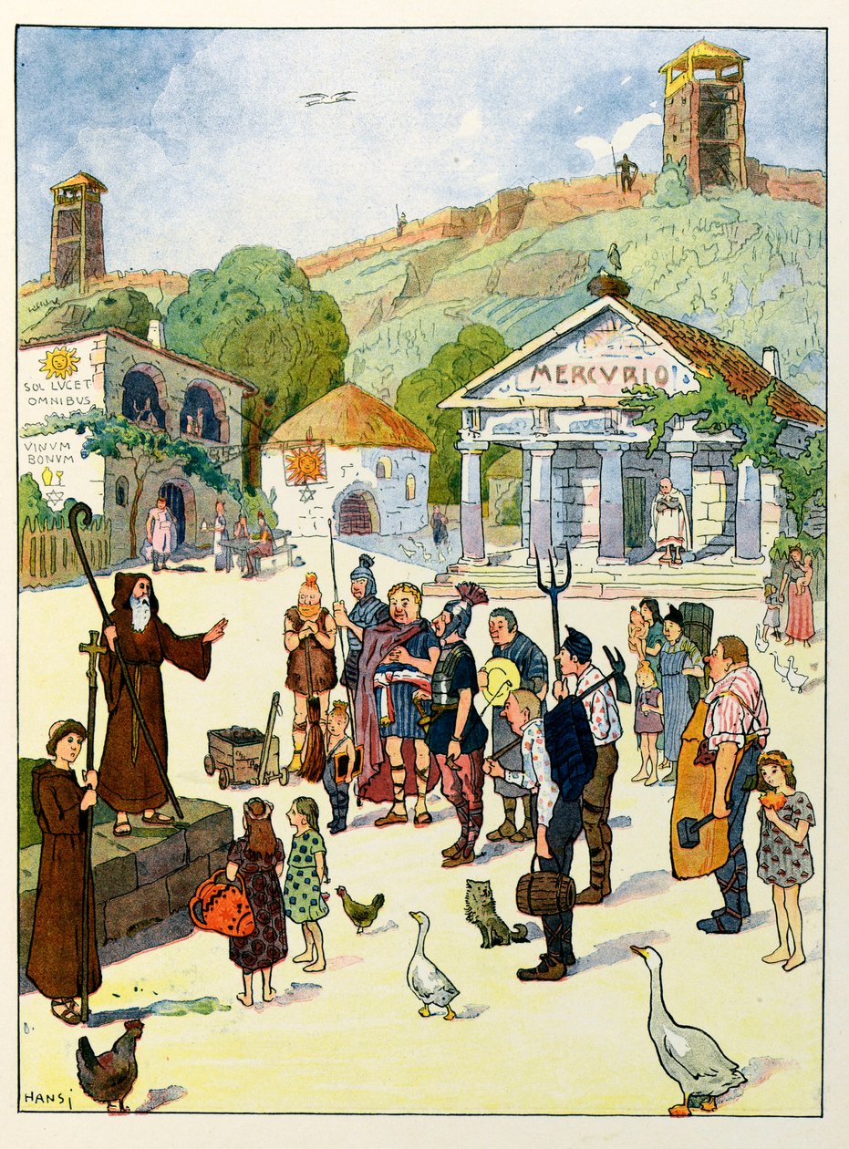 Het verhaal van de Elzas vertelt de kinderen; Christendom in de Elzas door Jean Jacques (1873 1951) Waltz