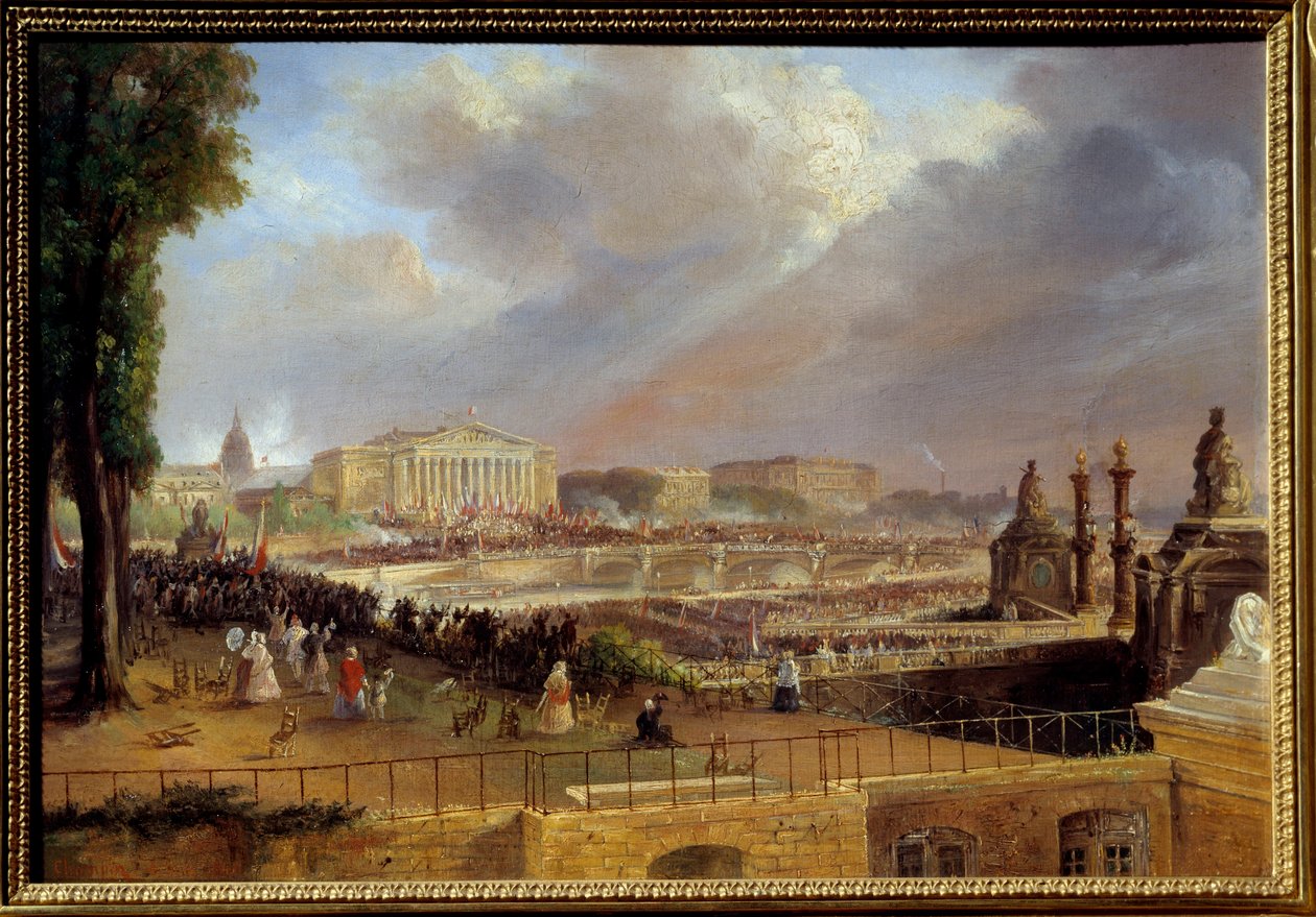 Proclamatie van de Republiek op het portiek van de Kamer van Afgevaardigden op 4 mei door Jean Jacques Champin