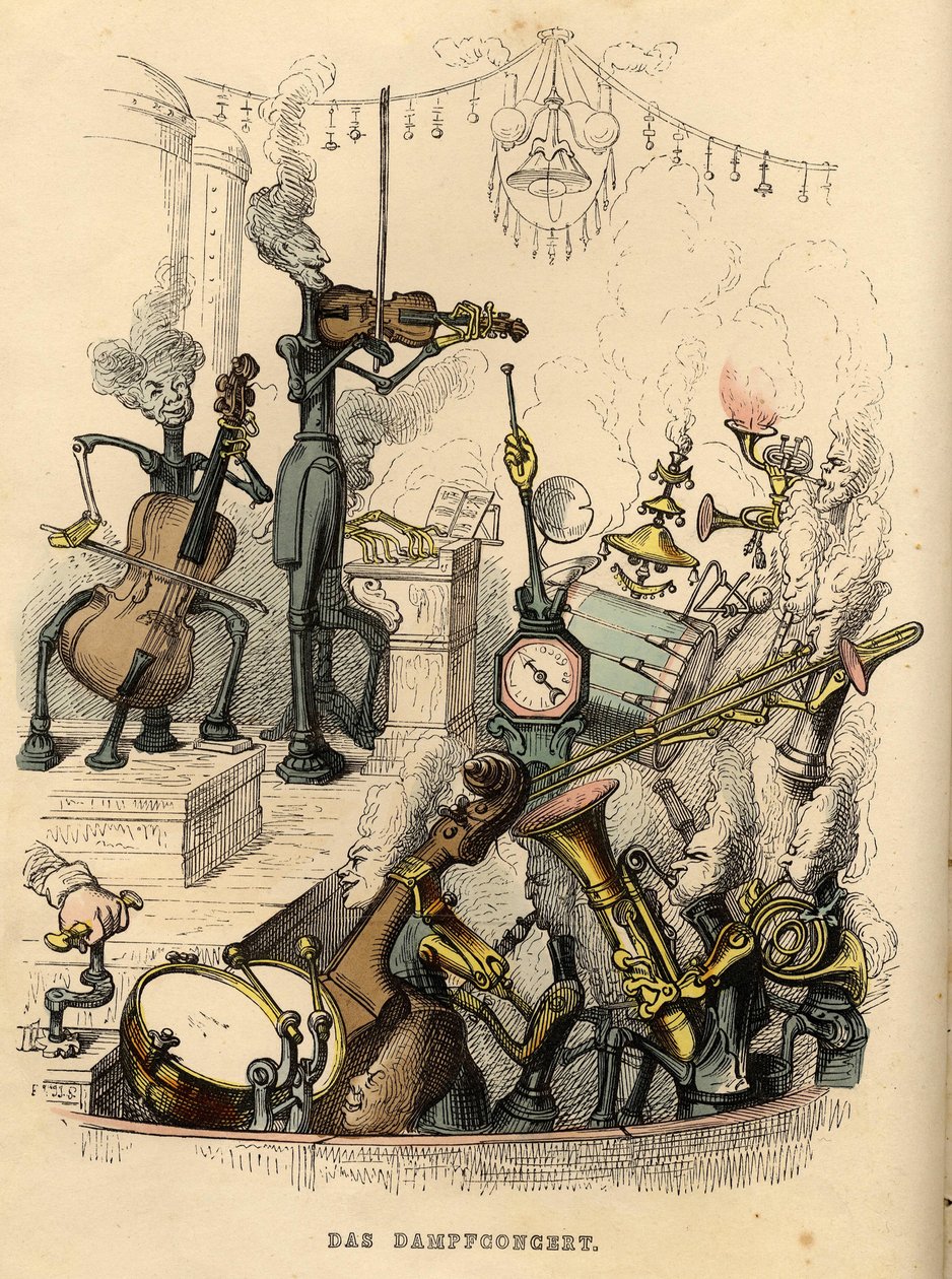Stoomconcert door Jean Jacques Grandville