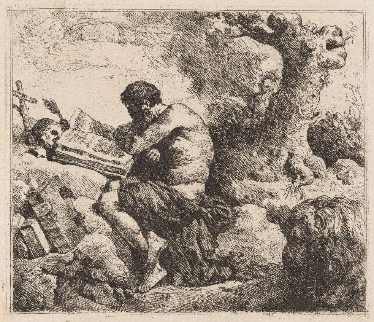 Sint Hiëronymus door Jean Jacques Lagrenée II