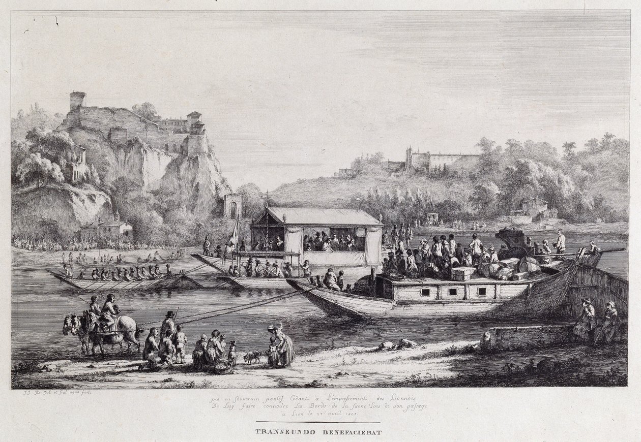 Boottocht op de Seine, 1803 door Jean Jacques de Boissieu