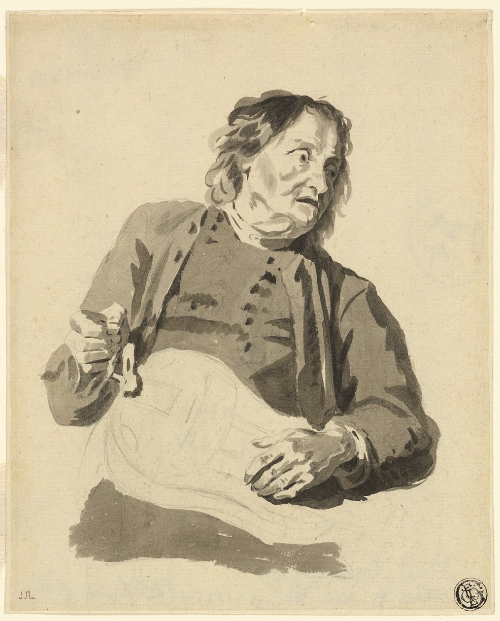 Orgeldraaier door Jean Jacques de Boissieu