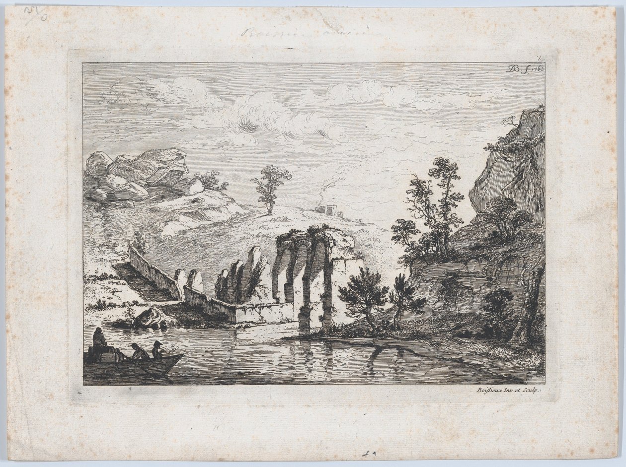 Ruïnes van een aquaduct, 1763 door Jean Jacques de Boissieu