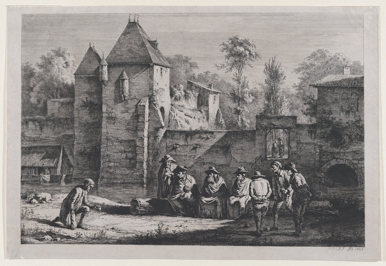 De oude poort van Vaise, Lyon, 1803 door Jean Jacques de Boissieu