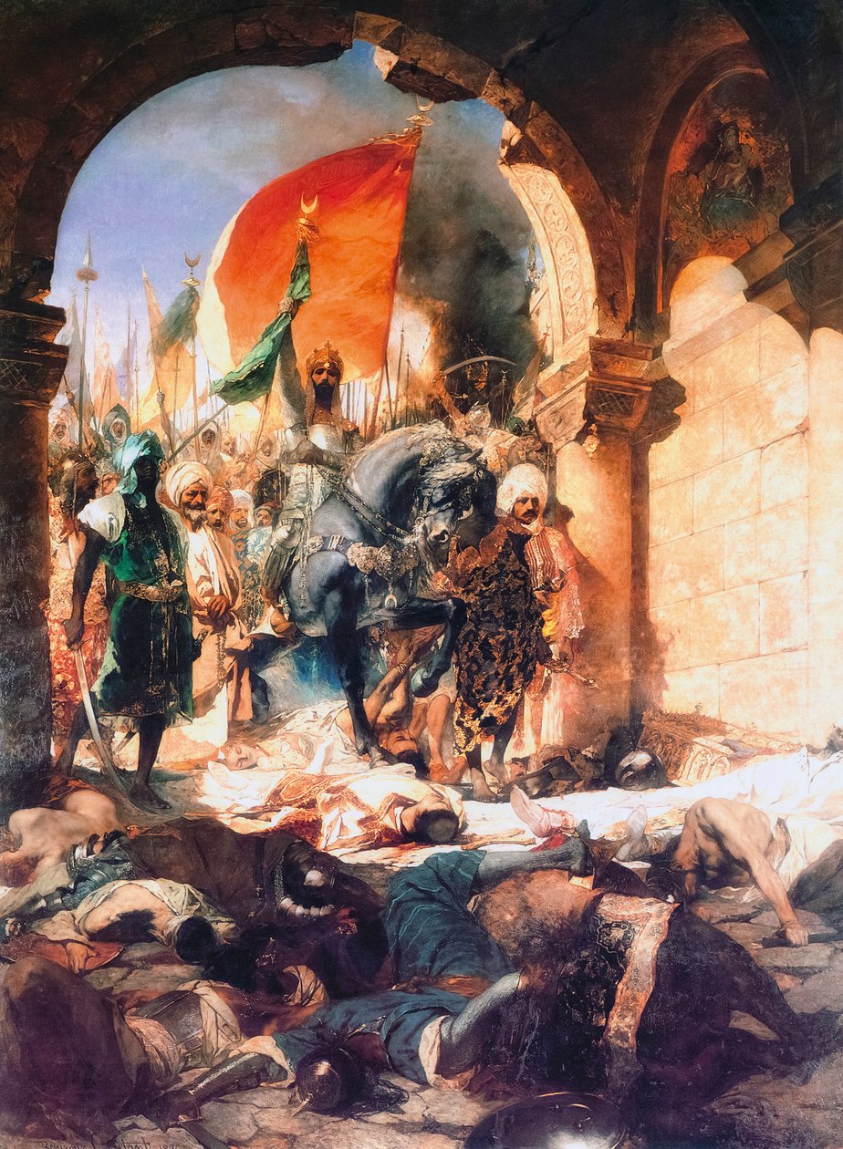 De intocht van Mehmed II in Constantinopel door Jean Joseph Benjamin (after) Constant