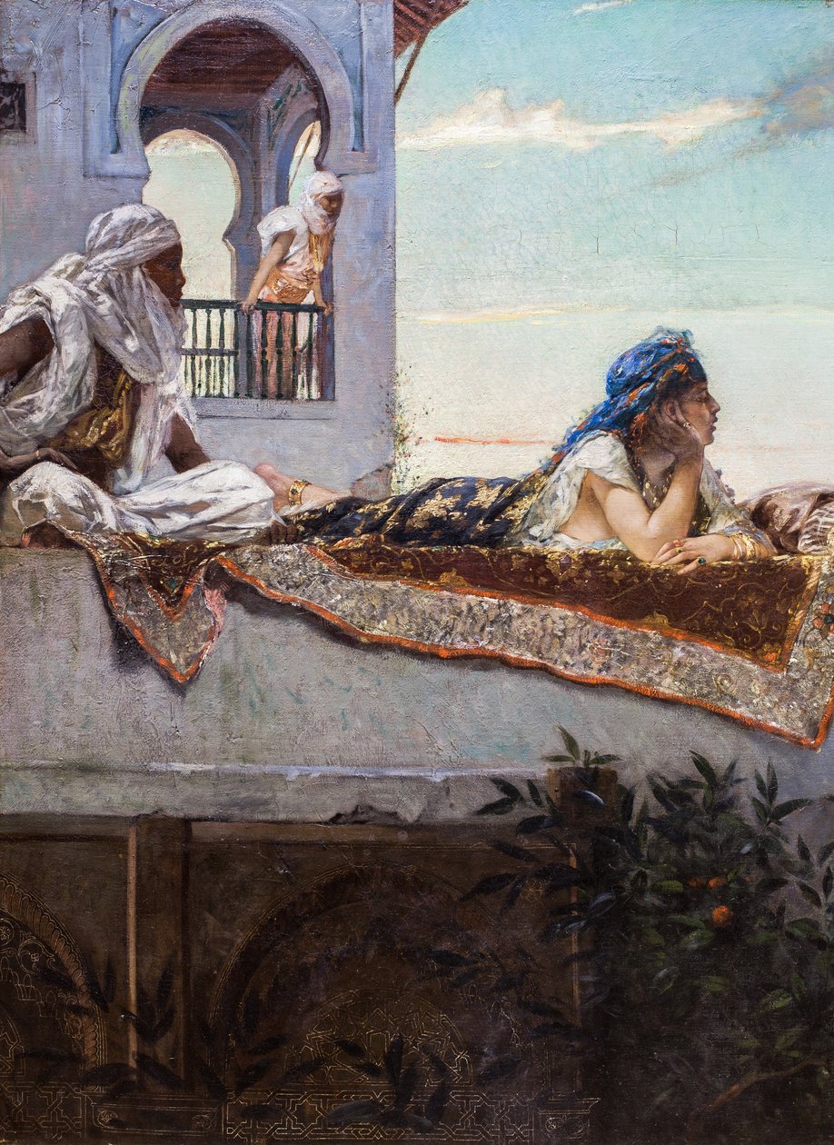 Avond op de terrassen (Marokko) door Jean Joseph Benjamin Constant