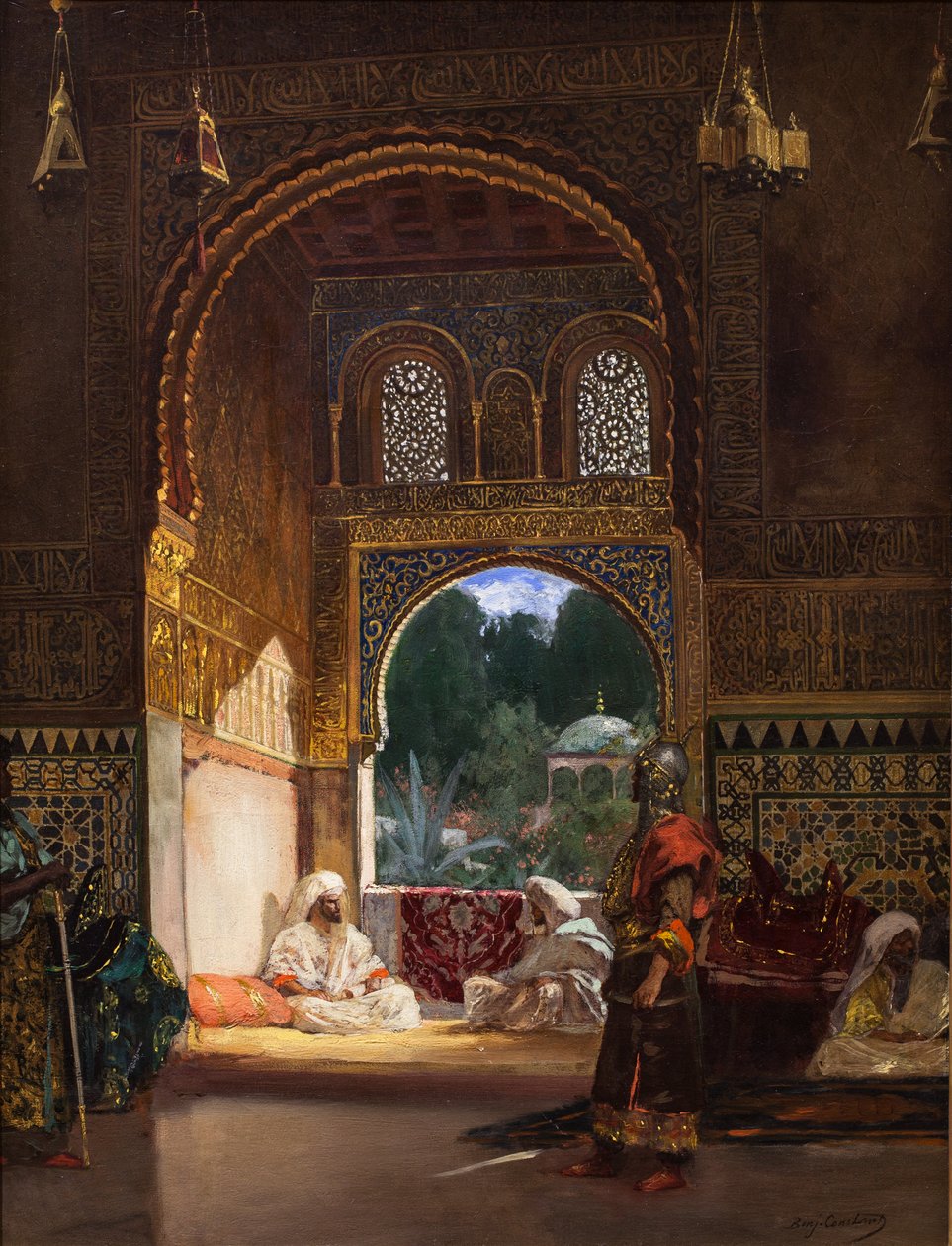 In het paleis van de sultan, ongedateerd. (Olieverf op doek) door Jean Joseph Benjamin Constant