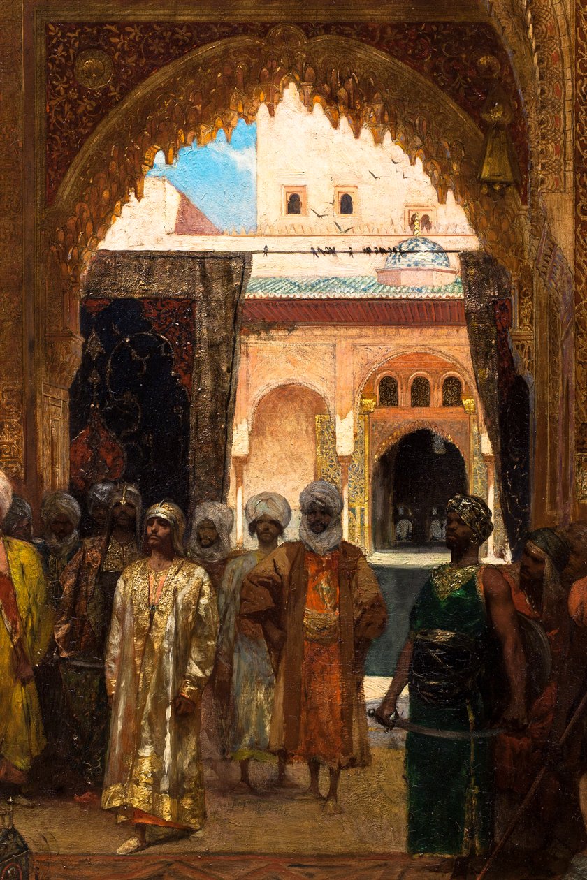 De dag na een overwinning in het Alhambra (detail) door Jean Joseph Benjamin Constant