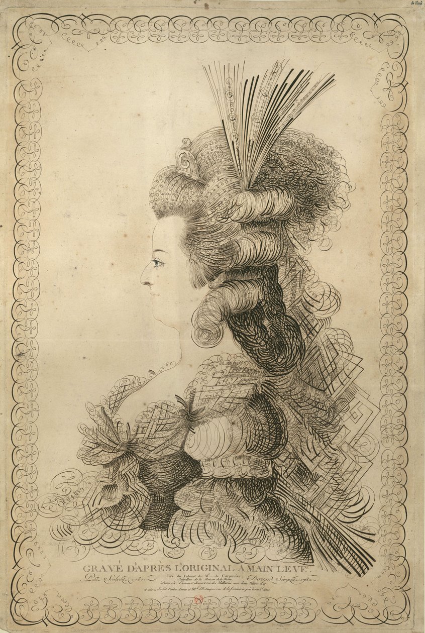 Portret van Marie Antoinette, 1787 door Jean Joseph Bernard