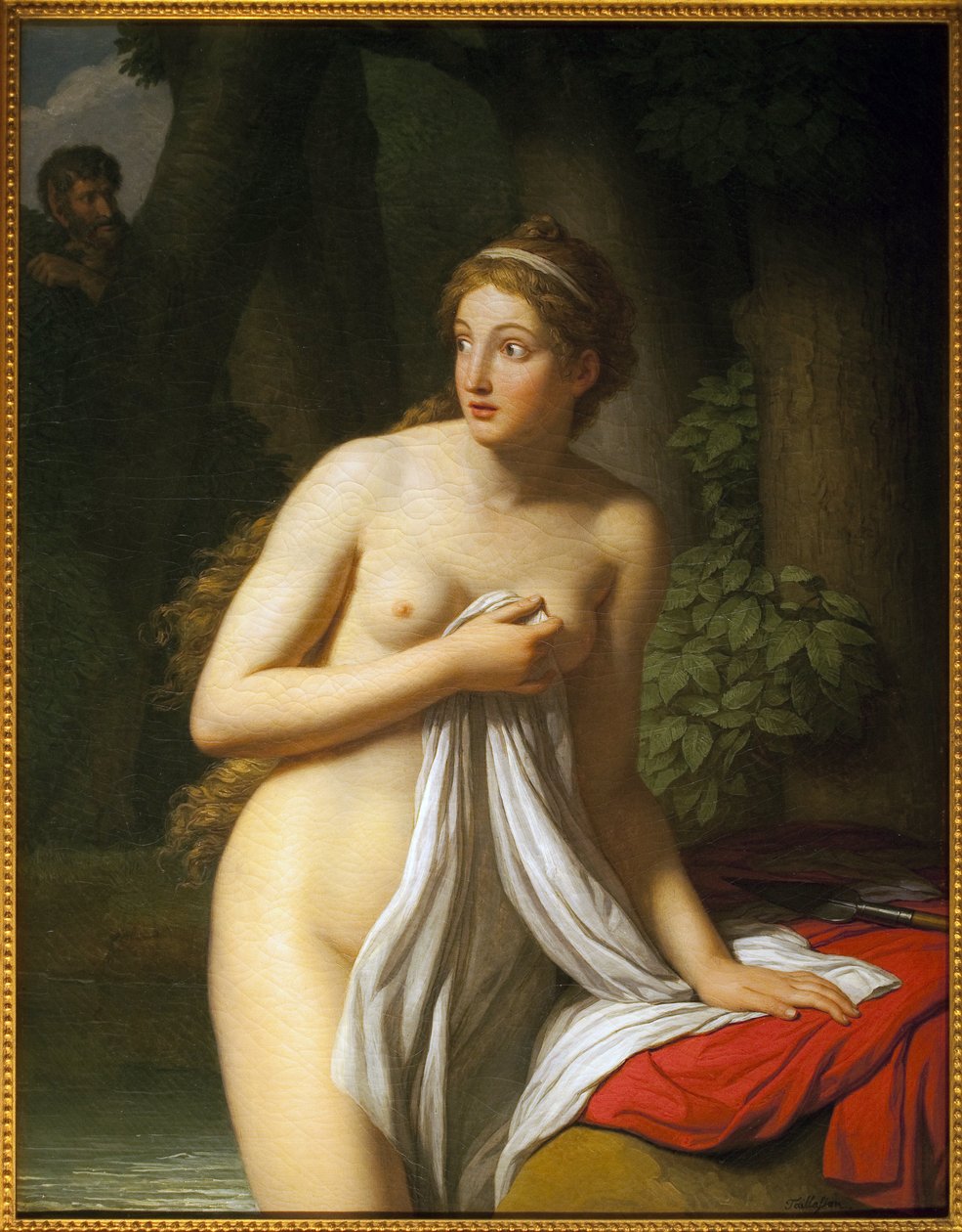 Verraste nimf door Jean Joseph Taillasson