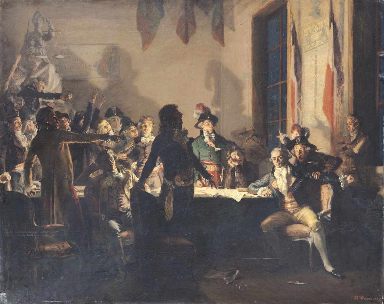 De nacht van de 8e en 9e Thermidor, 27 tot 28 juli 1794 door Jean Joseph Weerts
