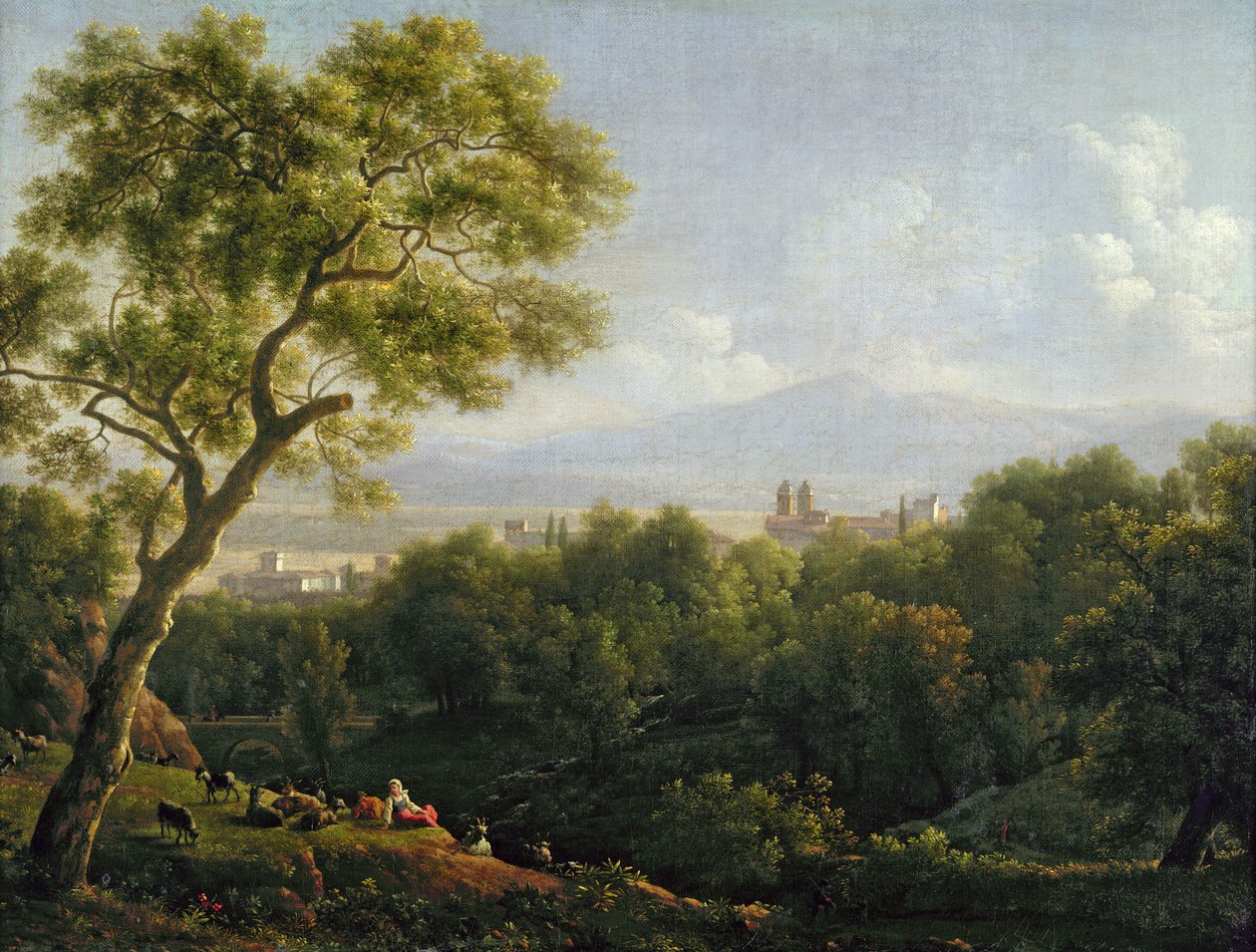Uitzicht op Frascati door Jean Joseph Xavier Bidauld