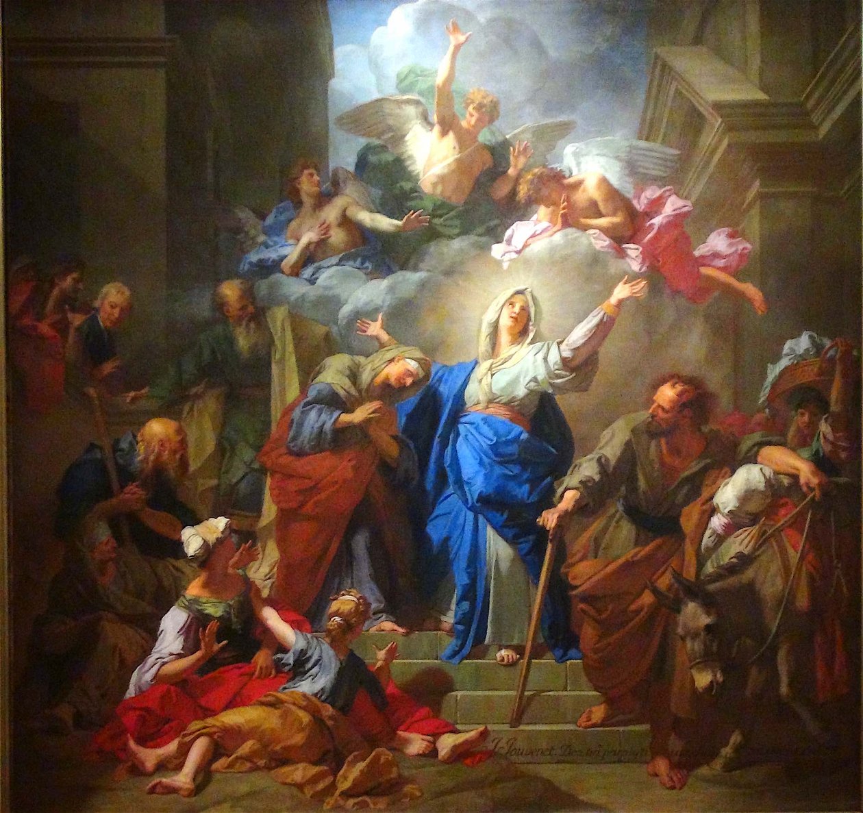 Frans: La Visitation de la Vierge (Le Magnificat) Visitation de la Vierge door Jean Jouvenet door Jean Jouvenet