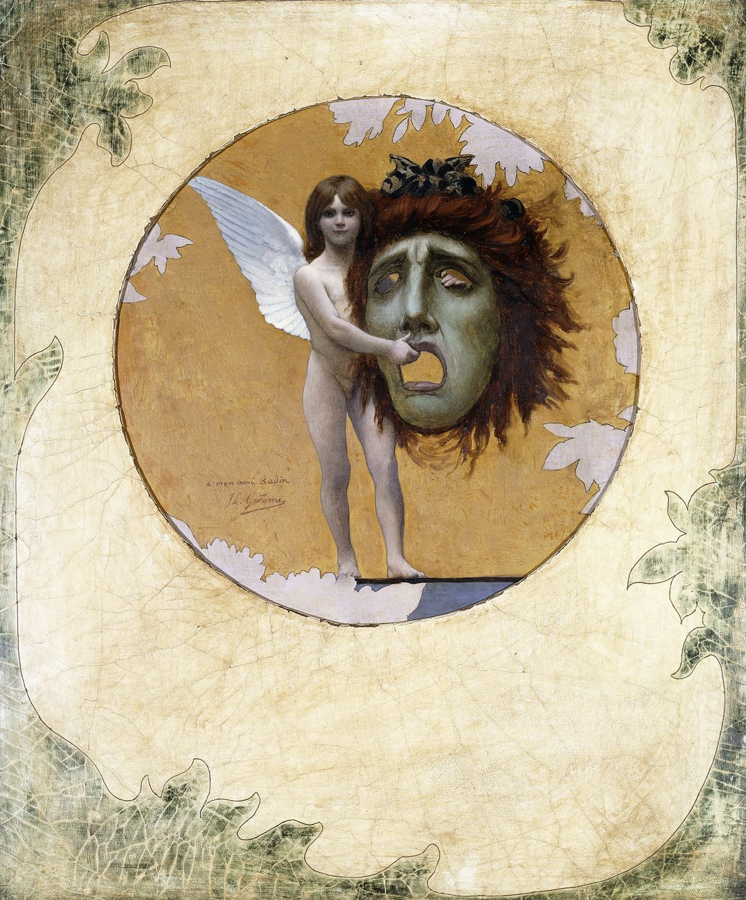 Een Putto met een Masker door Jean Leon Gerome