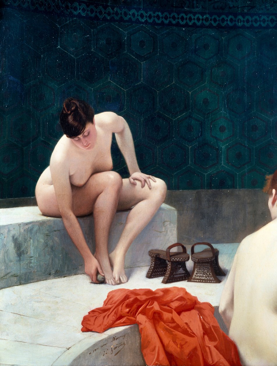 Twee vrouwen in bad. Schilderij van Jean-Leon Gerome (Jean Leon Gerome door Jean Leon Gerome
