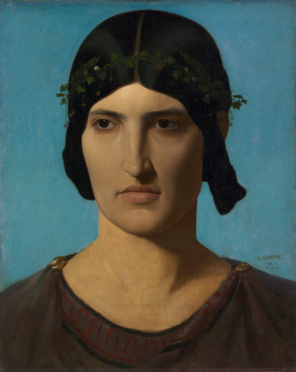 Hoofd van een Italiaanse Vrouw, 1847-1860 door Jean Leon Gerome