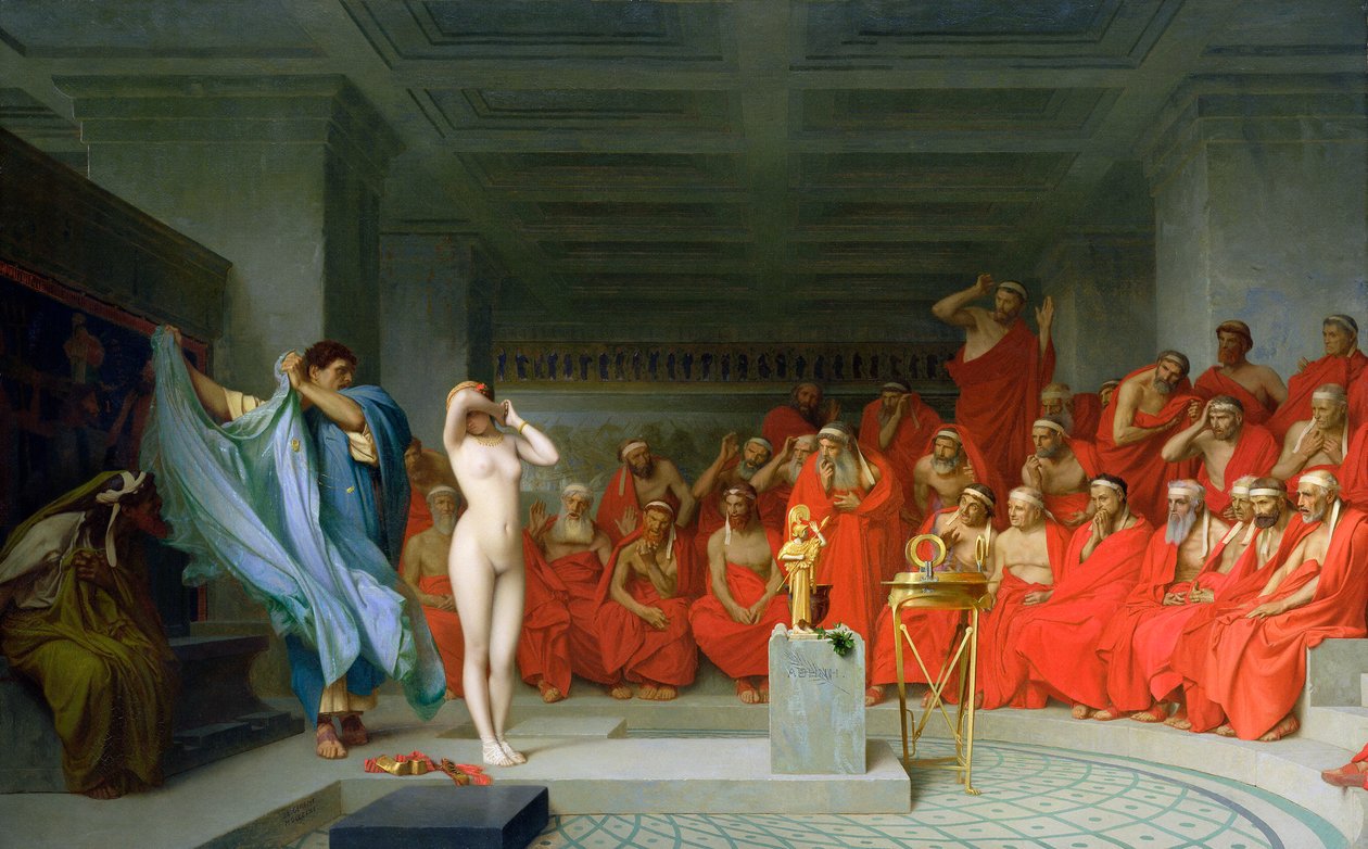 Phryne voor het Areopagus door Jean Leon Gerome